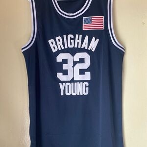 Embroidered Jimmer Fredette BYU College Basketball Jersey Custom Brigham…